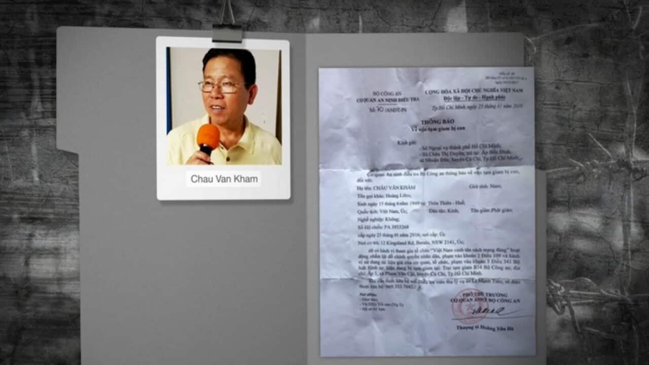 Australian democracy activist Van Kham Chau was arrested two months ago