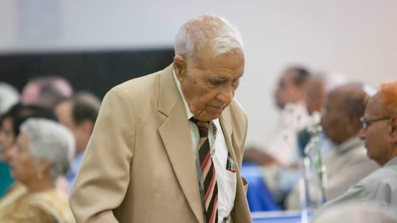 A senior citizen at AASHA forum