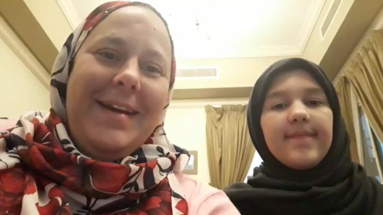 Christians Ellie Lloyd (pictured left) and her daughter Grace (pictured right) undergo the 30-day Ramadan hijab challenge.