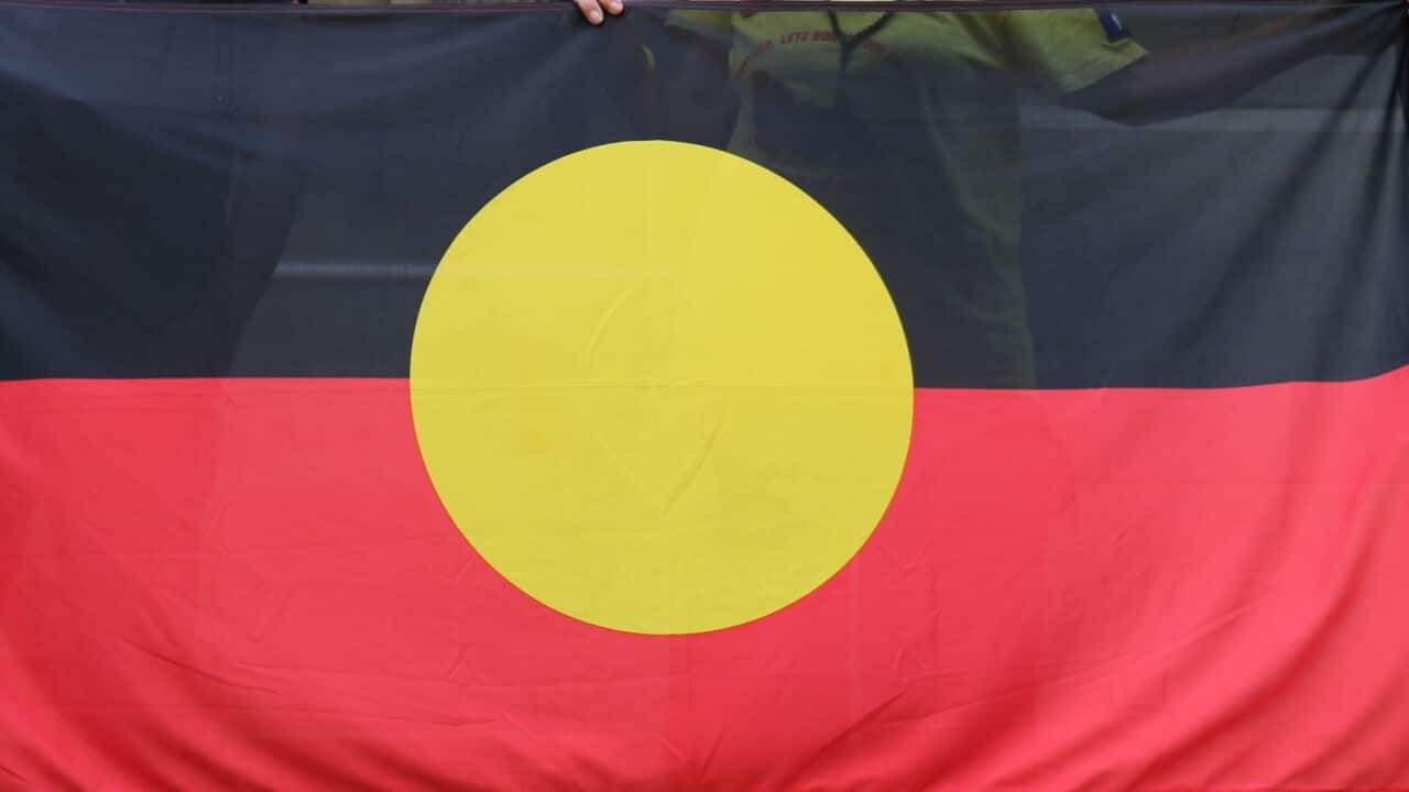 The Aboriginal flag (AAP Image/NEWZULU/JOSEPHINE LIM)