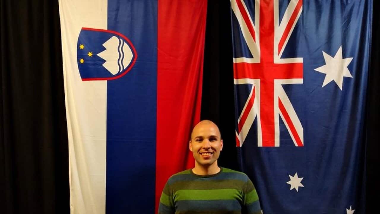 Domen Furlan visiting Slovenian catholic mission in Kew, Melbourne