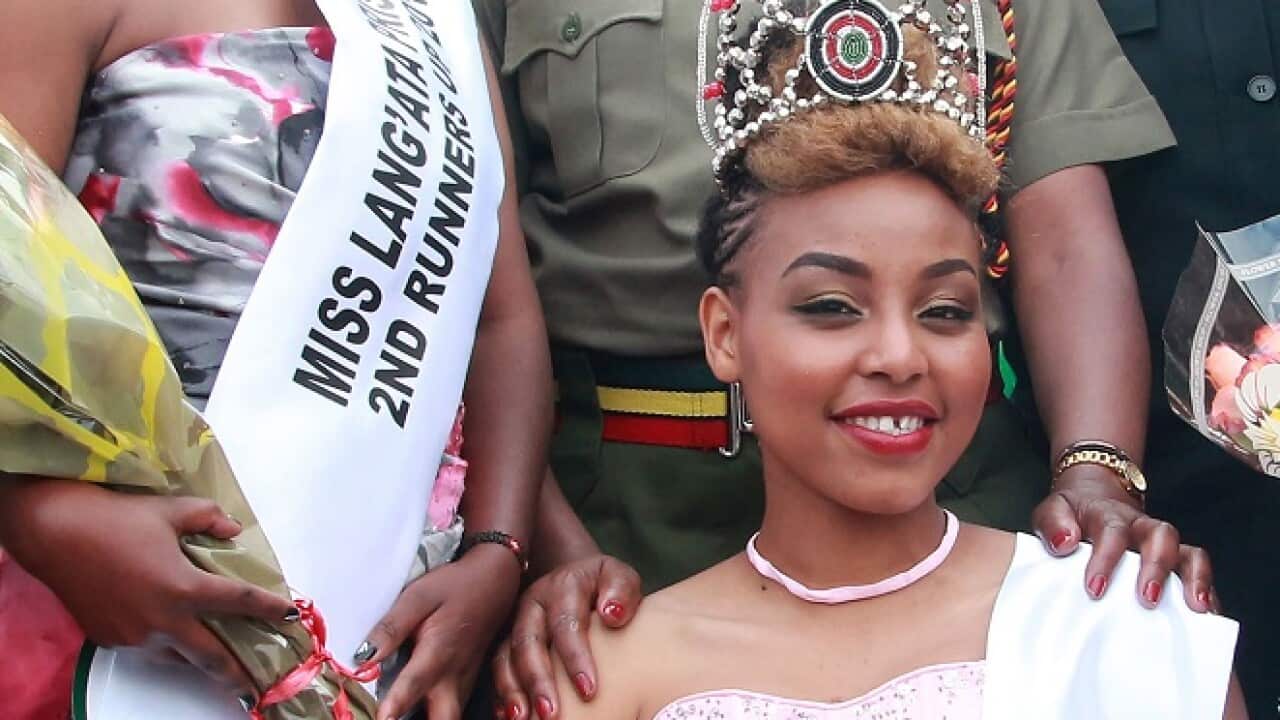 Ruth Kamande after having been crowned 'Miss Lang'ata Women Prison' in Nairobi.