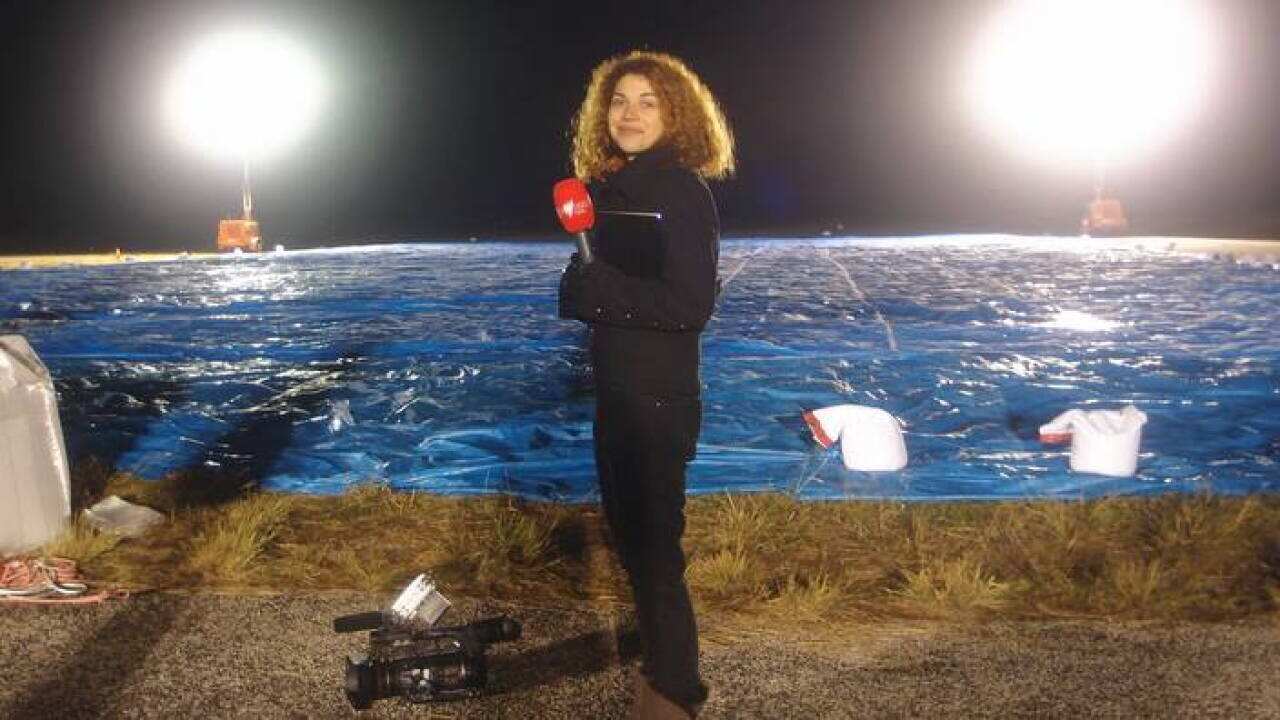 Olga reporting from the lauch