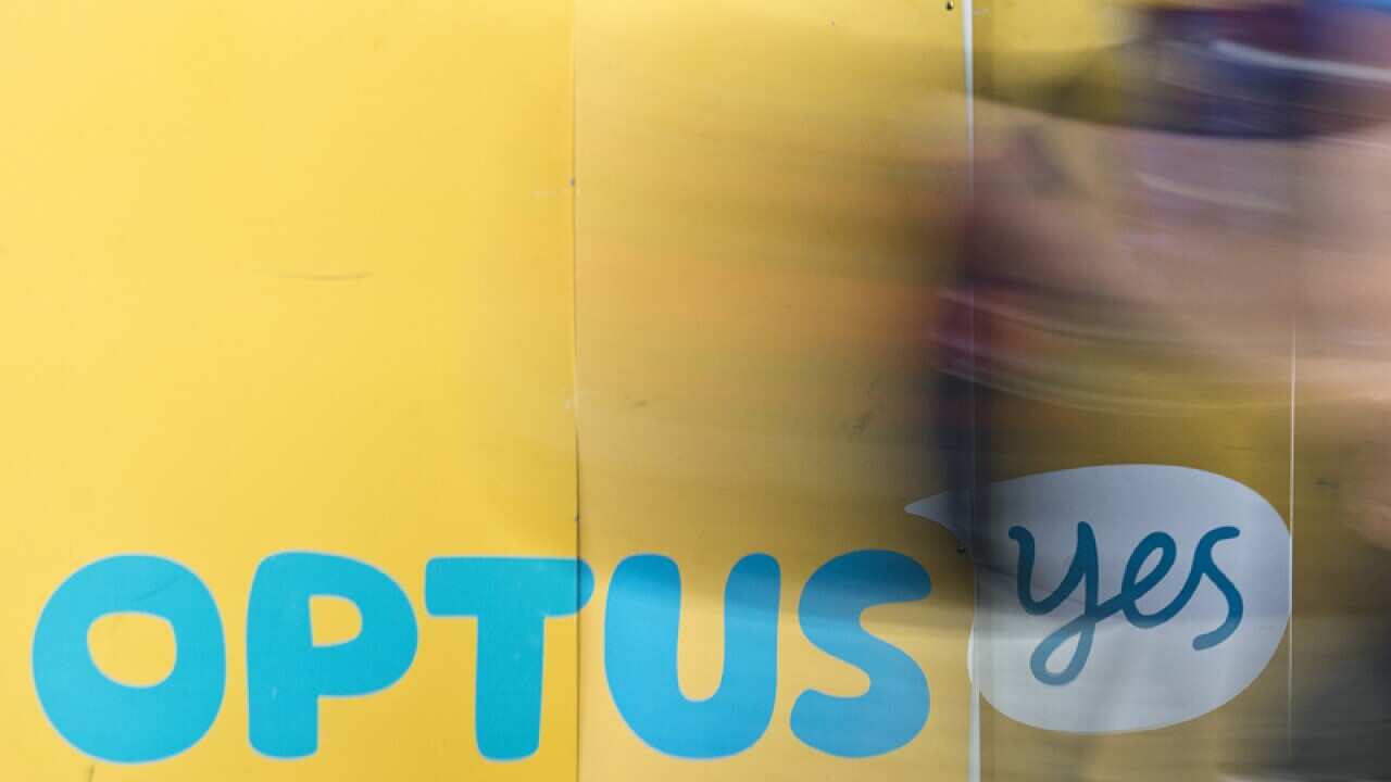 Optus signage seen in Brisbane
