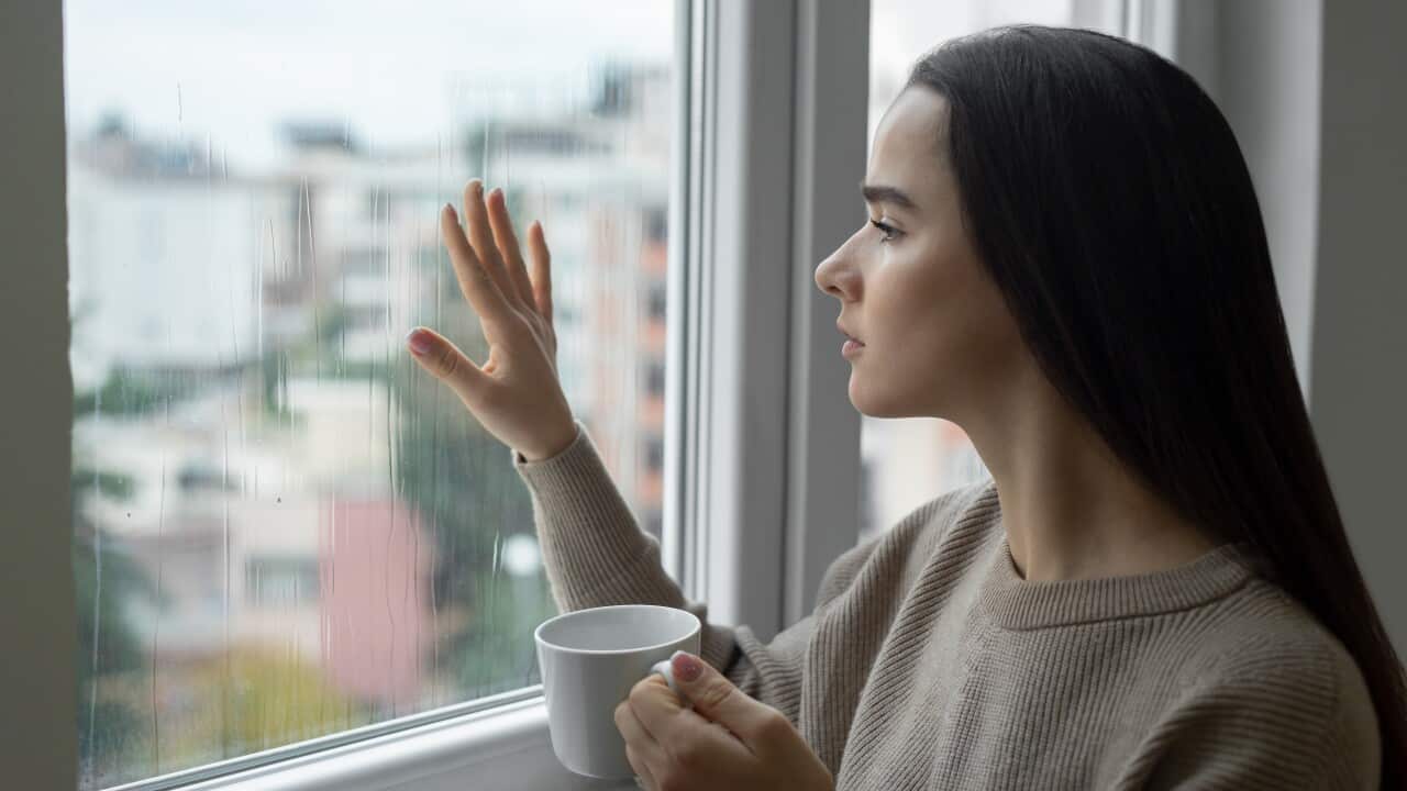 Lonely woman feeling alone and negative emotion