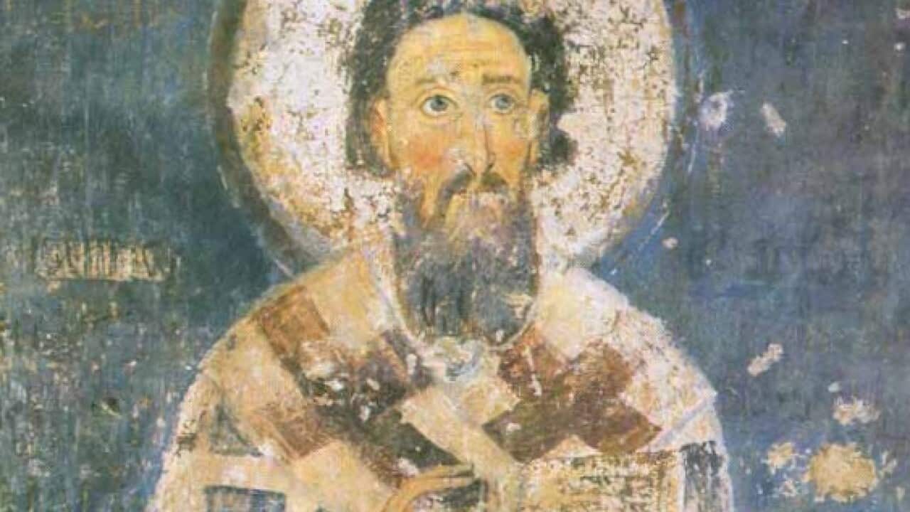 Свети Сава, фреска из манастира Милешеве