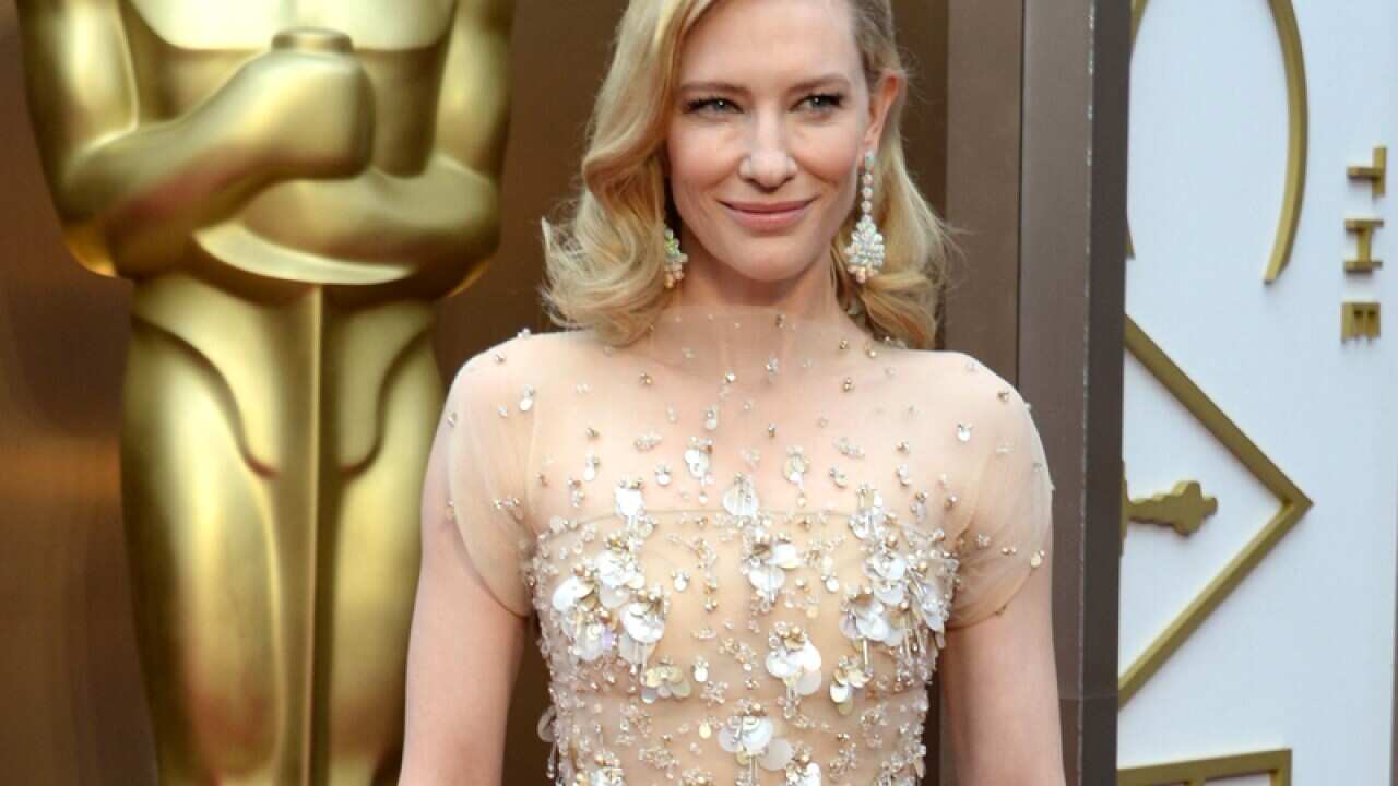 Cate Blanchett arrives at the Academy Awards