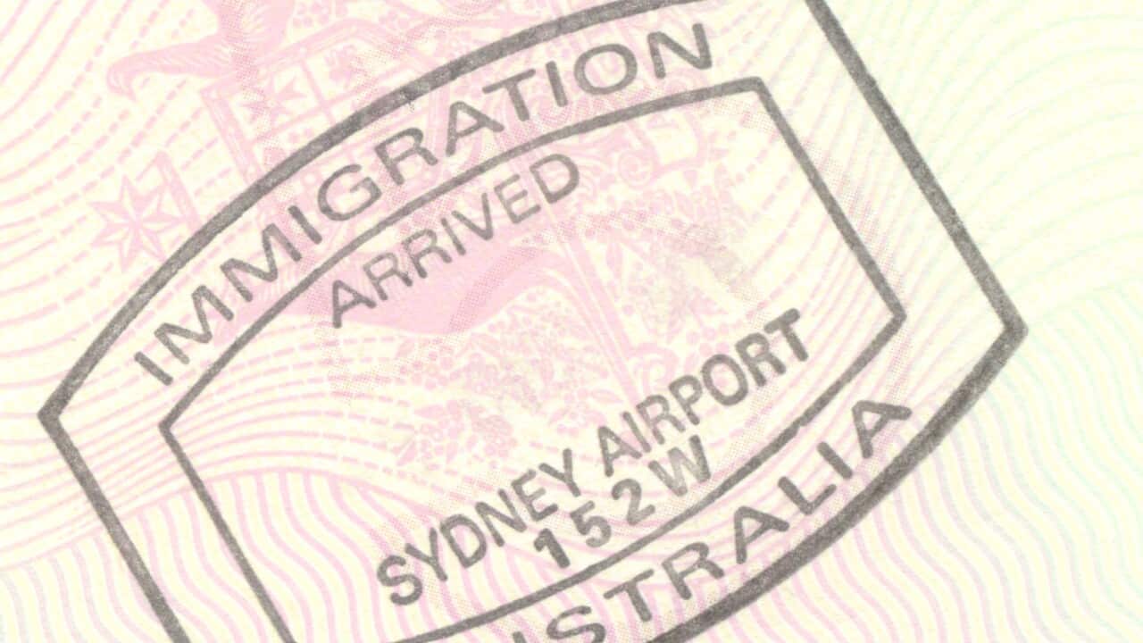 Australia immigration entry stamp