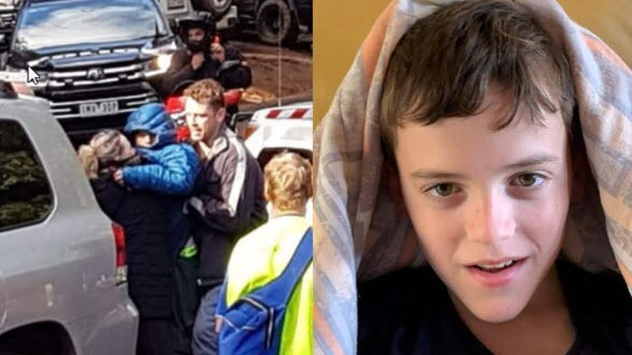 William Callaghan was reunited with his family on Wednesday afternoon.