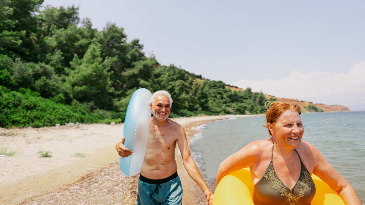 Mature couple at the beach