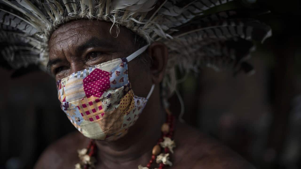 Pedro dos Santos, the leader of a community named Park of Indigenous Nations, in Manaus, Brazil