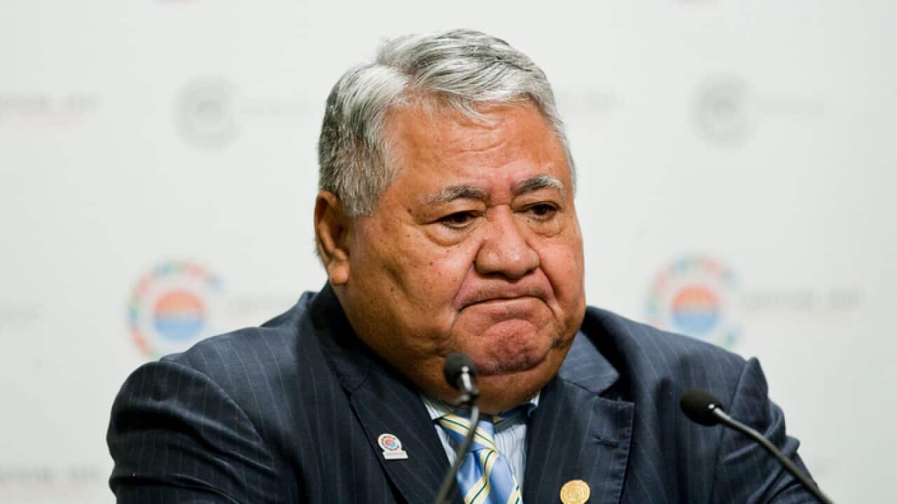 President of Samoa, Tuilaepa Sailele.