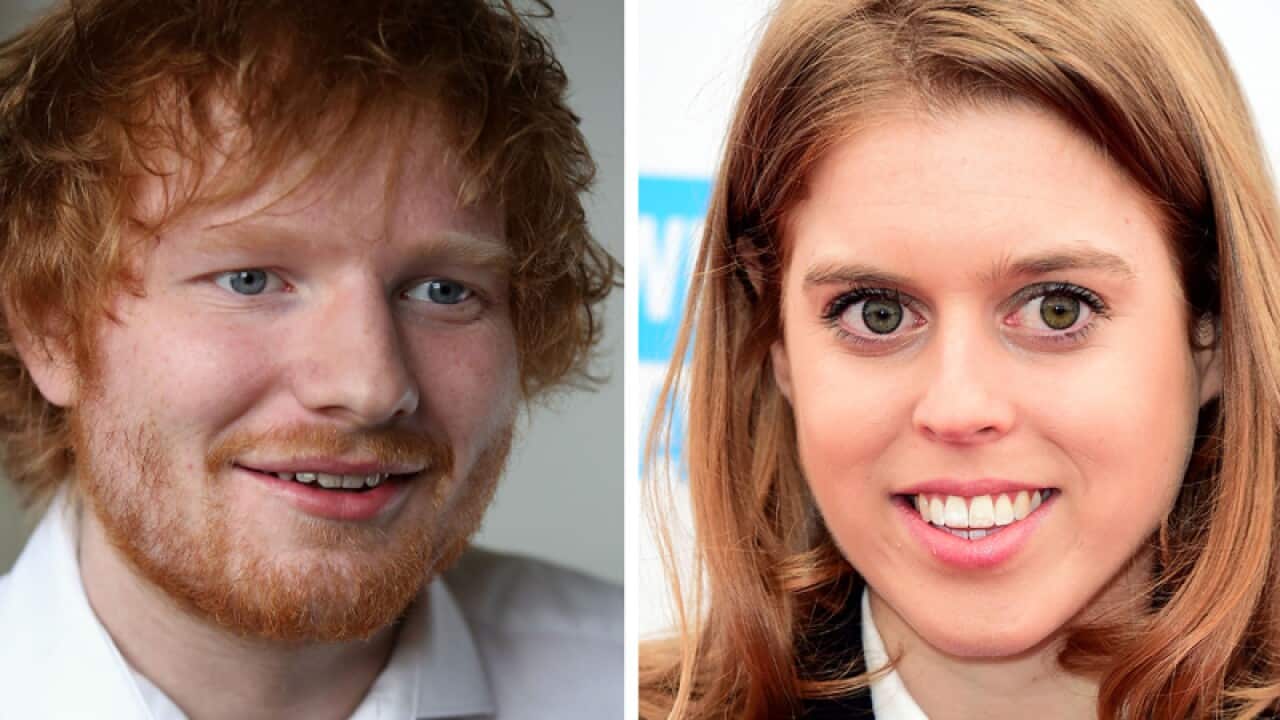 Princess Beatrice and Ed Sheeran