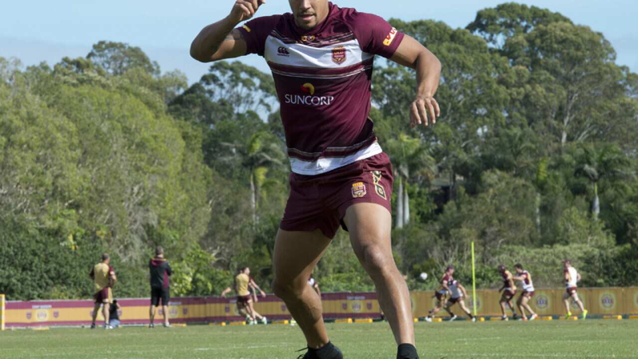 Dane Gagai is seen during a fitness test on the Gold Coast