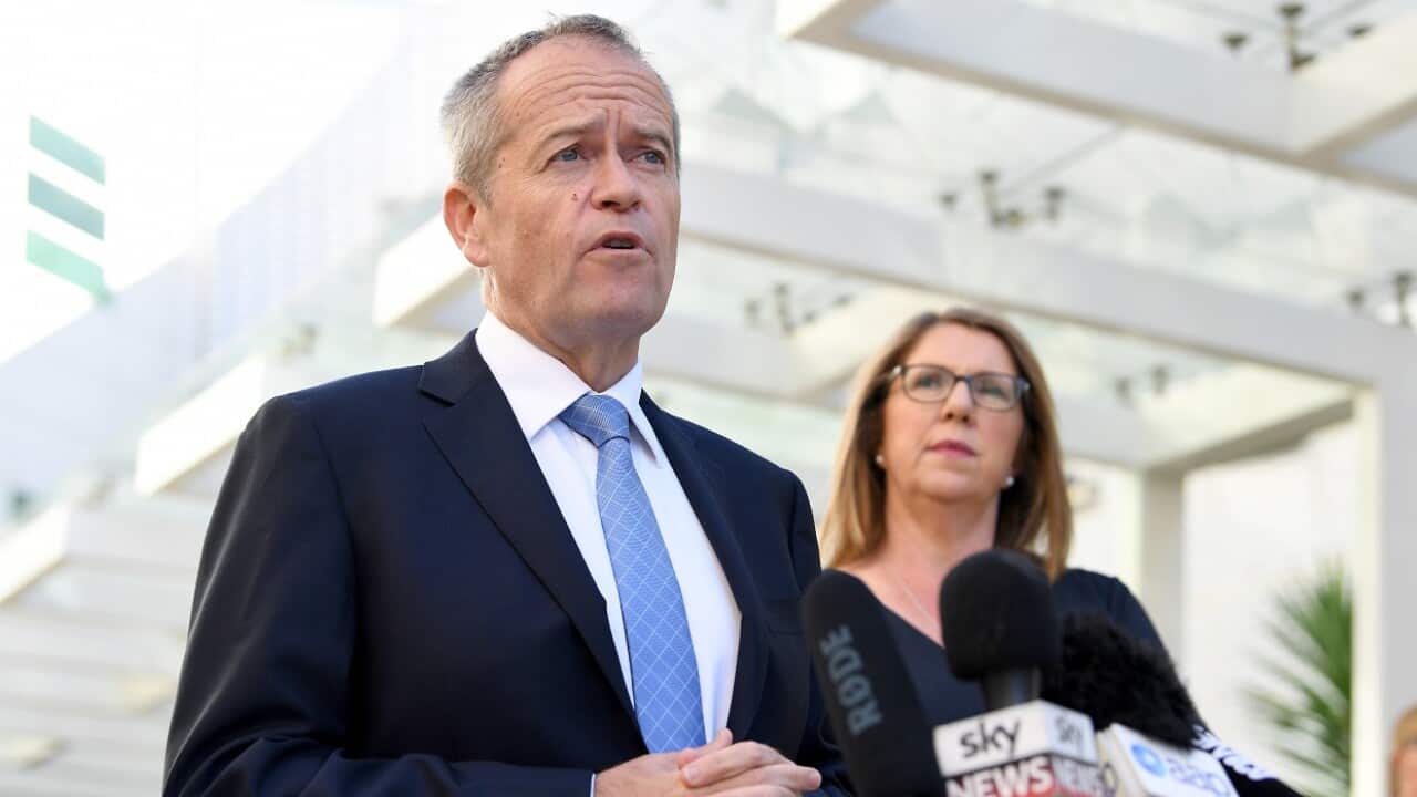 Labor's health spokeswoman Catherine King with opposition leader Bill Shorten.