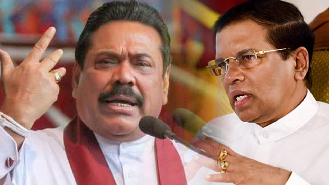President Maithripala Sirisena _ former president Mahinda Rajapaksha