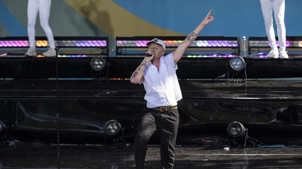 Macklemore performs on Good Morning America