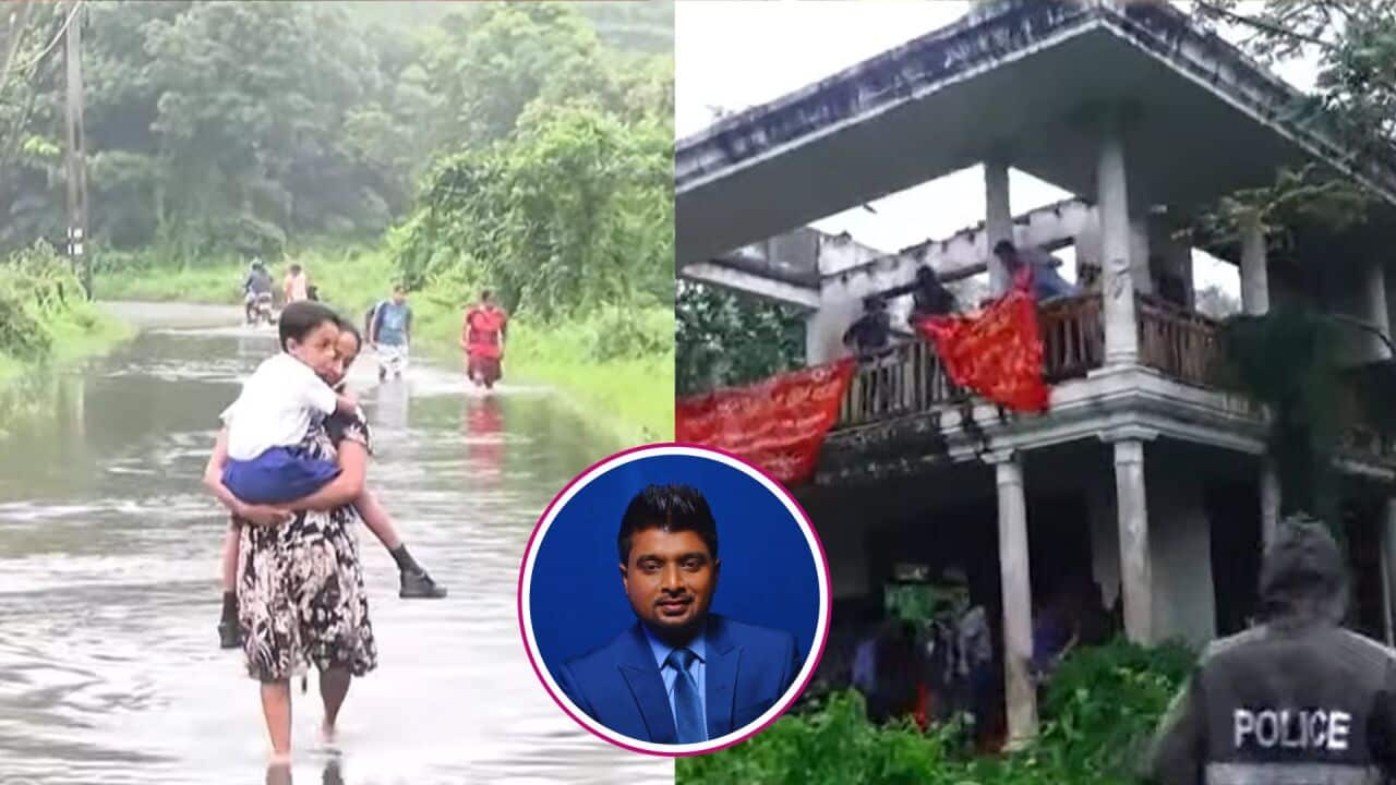SBS Sinhala Manoj Udatiyawala Sri Lanka floods basil rajapaksa malwana iusf.jpg