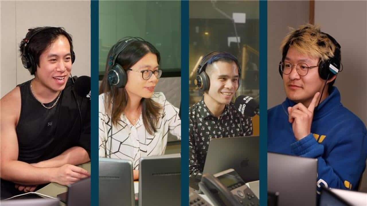 Chinese-ish hosts: Bertin Huynh, Wing Kuang, Dennis Fang, Mark Yin