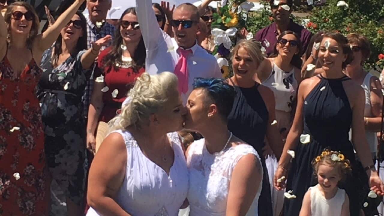 Lauren Price and her partner Amy Laker.