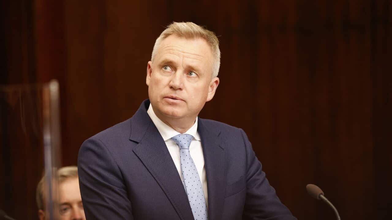 Tasmanian Premier Jeremy Rockliff addresses survivors as he delivers an apology to victim-survivors of child sexual abuse in state institutions