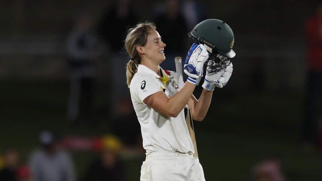 Ellyse Perry after scoring 200 for Australia.