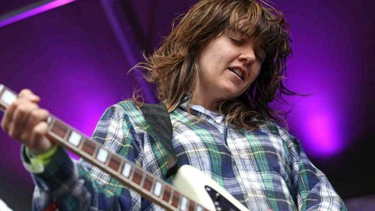 Courtney Barnett performs at the Spin Magazine Day Party at Stubb's during South By Southwest on Friday, March 20, 2015, in Austin, TX. (Photo by Rich Fury/Invision/AP)
