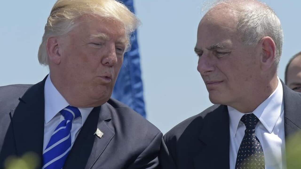 Donald Trump (L), John Kelly (R)