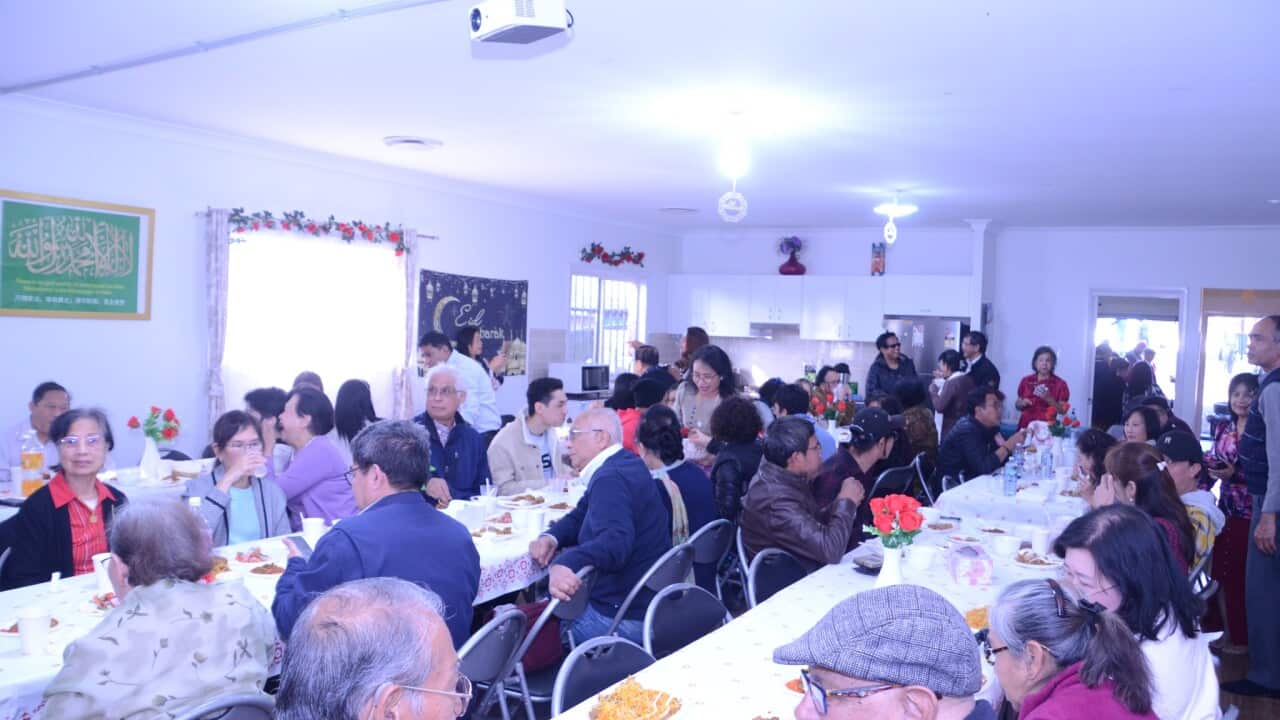 Burmese Muslim celebrate Eid with other non muslim