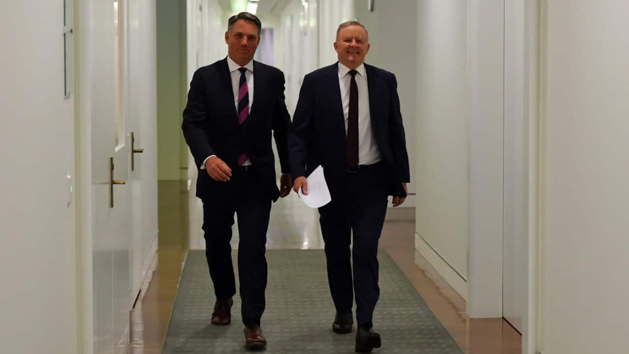 聯邦工黨領袖艾巴尼斯(Anthony Albanese)及副領袖馬利士(Richard Marles)宣布新內閣名單。