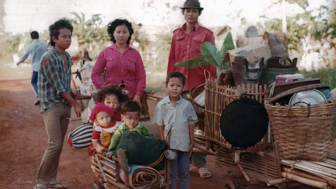 Lyheang Seang at her family in Refugee Camp in Thailand