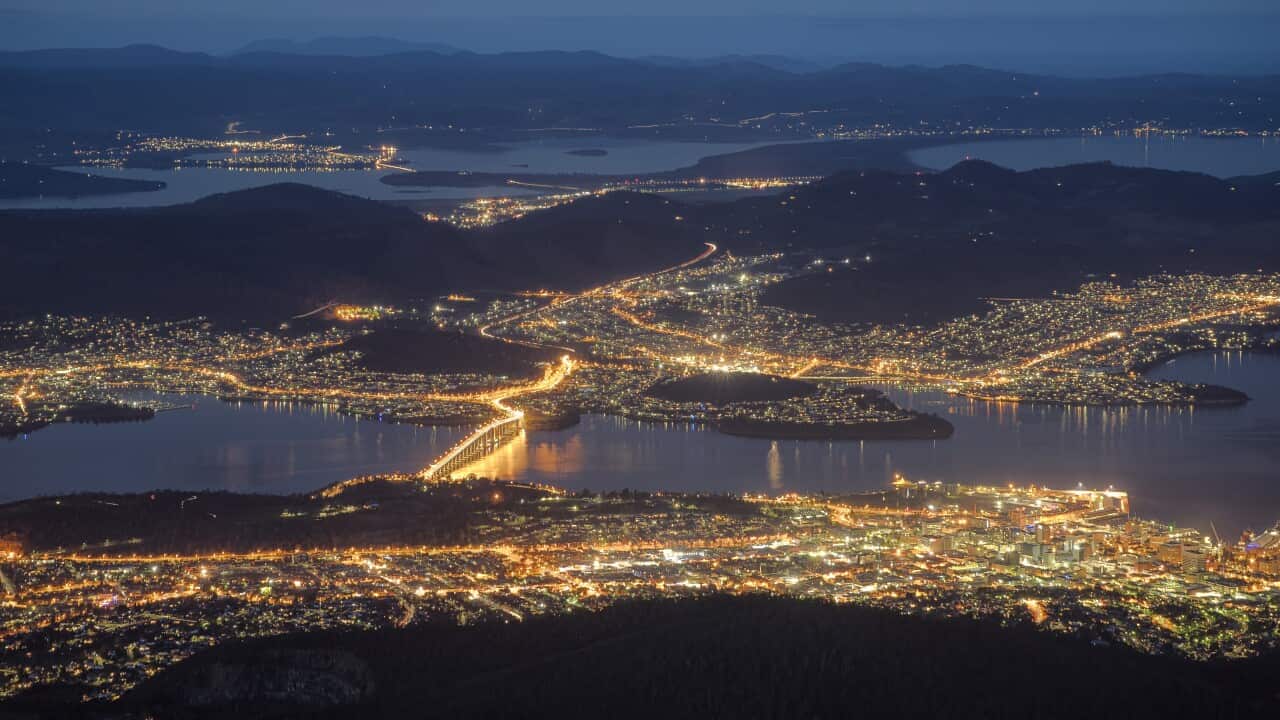 The Tasman Bridge in Hobart, Tasmania.