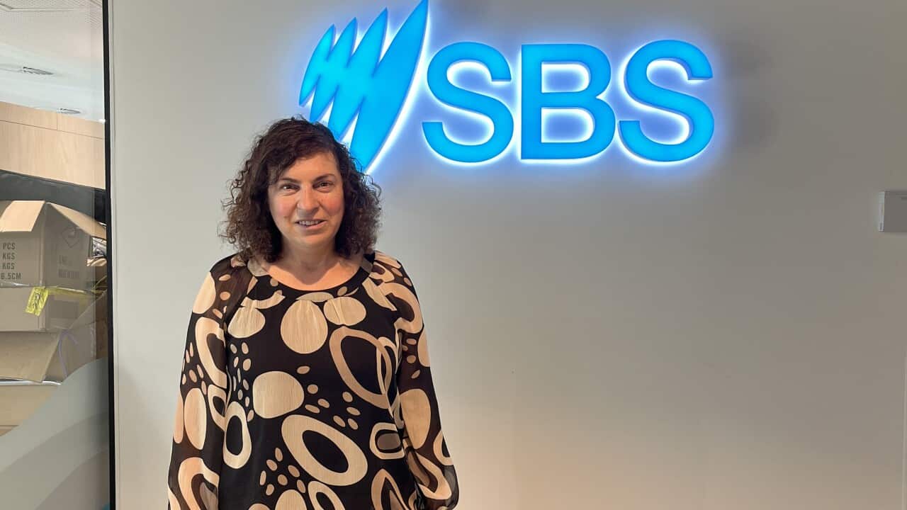 Cypriot-Australian Angela Costi at Melbourne's SBS Studios, March 2025