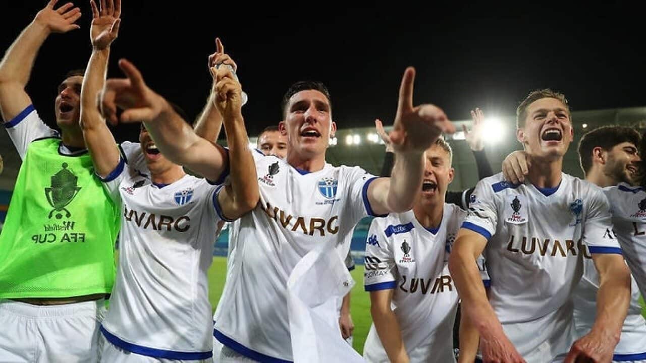 South Melbourne FC during the FFA Cup Quarter Final match between Gold Coast City FC and South Melbourne September 20, 2017.