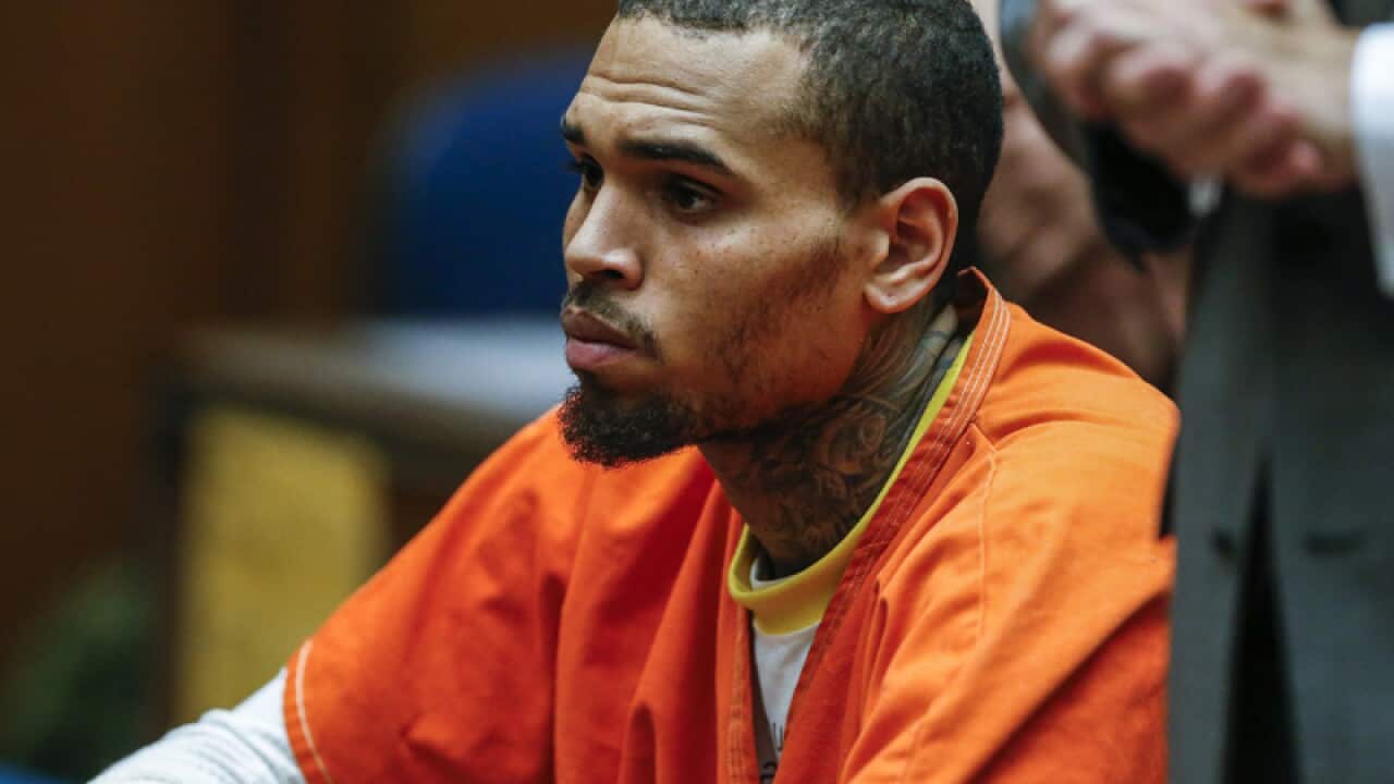 R&B singer Chris Brown appears in Los Angeles Superior Court