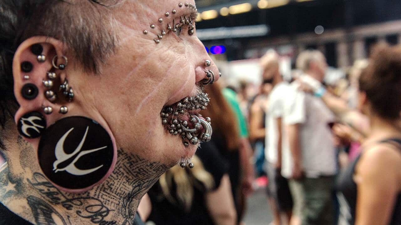 Rolf Buchholz, the world's most pierced man