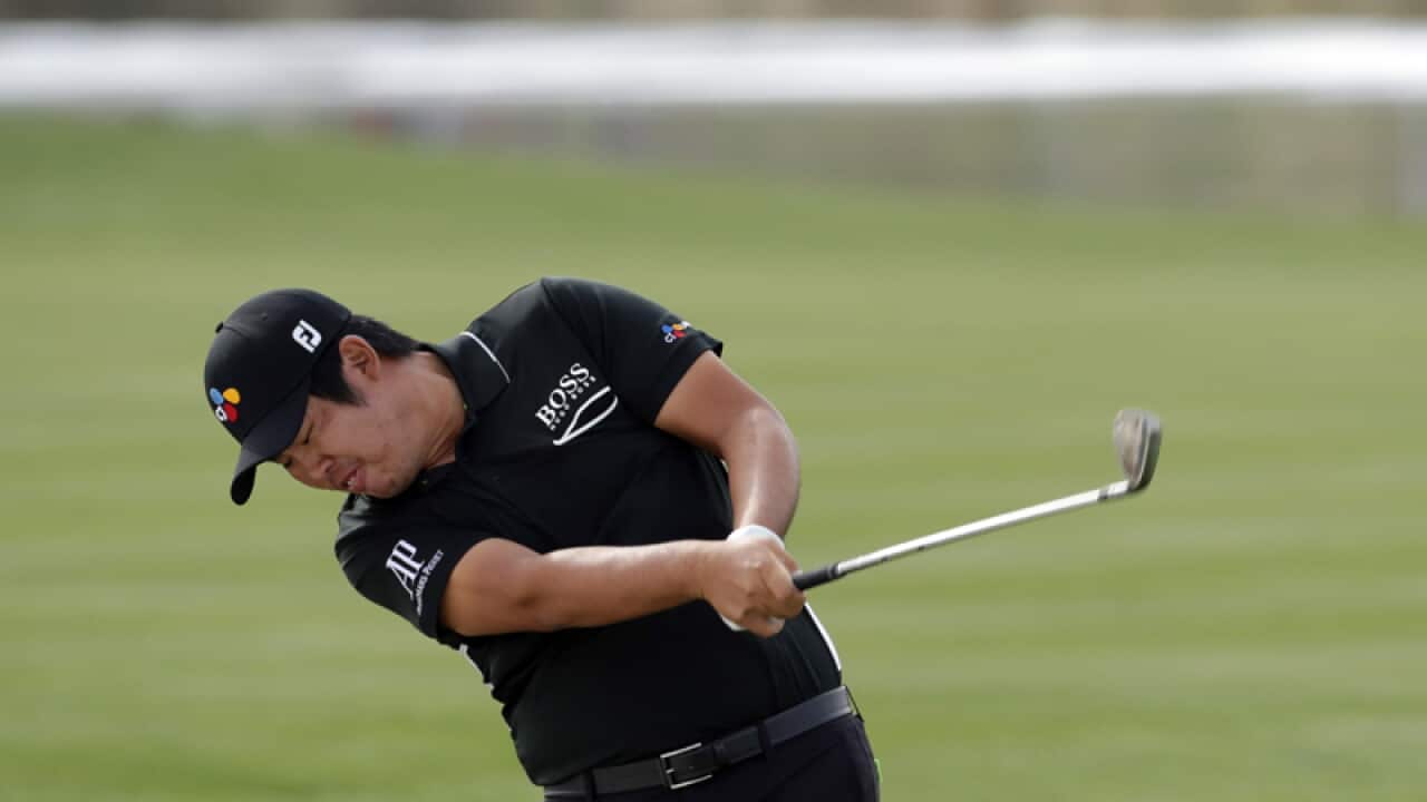 Byeong Hun An, of Korea, at the the Phoenix Open golf tournament