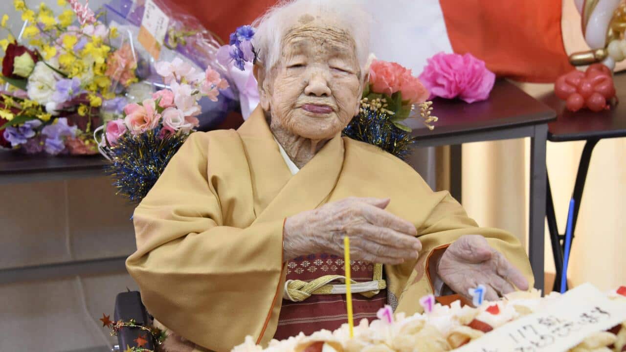 Kane Tanaka, recognised as the world's oldest living person by Guinness World Records, celebrates her 117th birthday at a nursing home in Fukuoka, Japan.