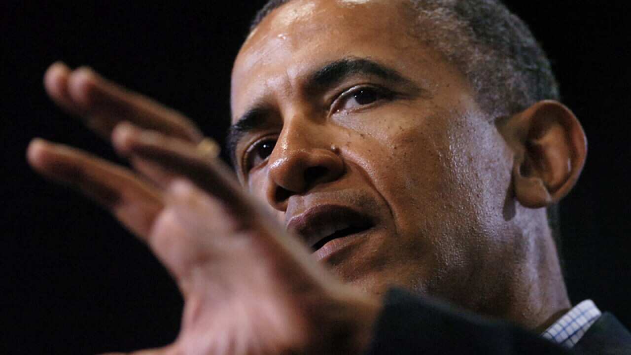 President Barack Obama in downtown Scranton, Pennsylvania