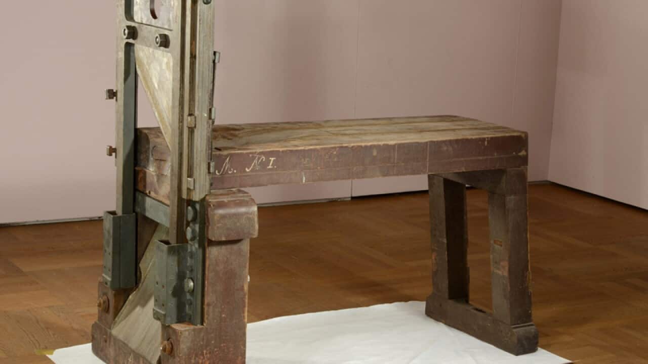 A Nazi guillotines used to execute resistance heroes