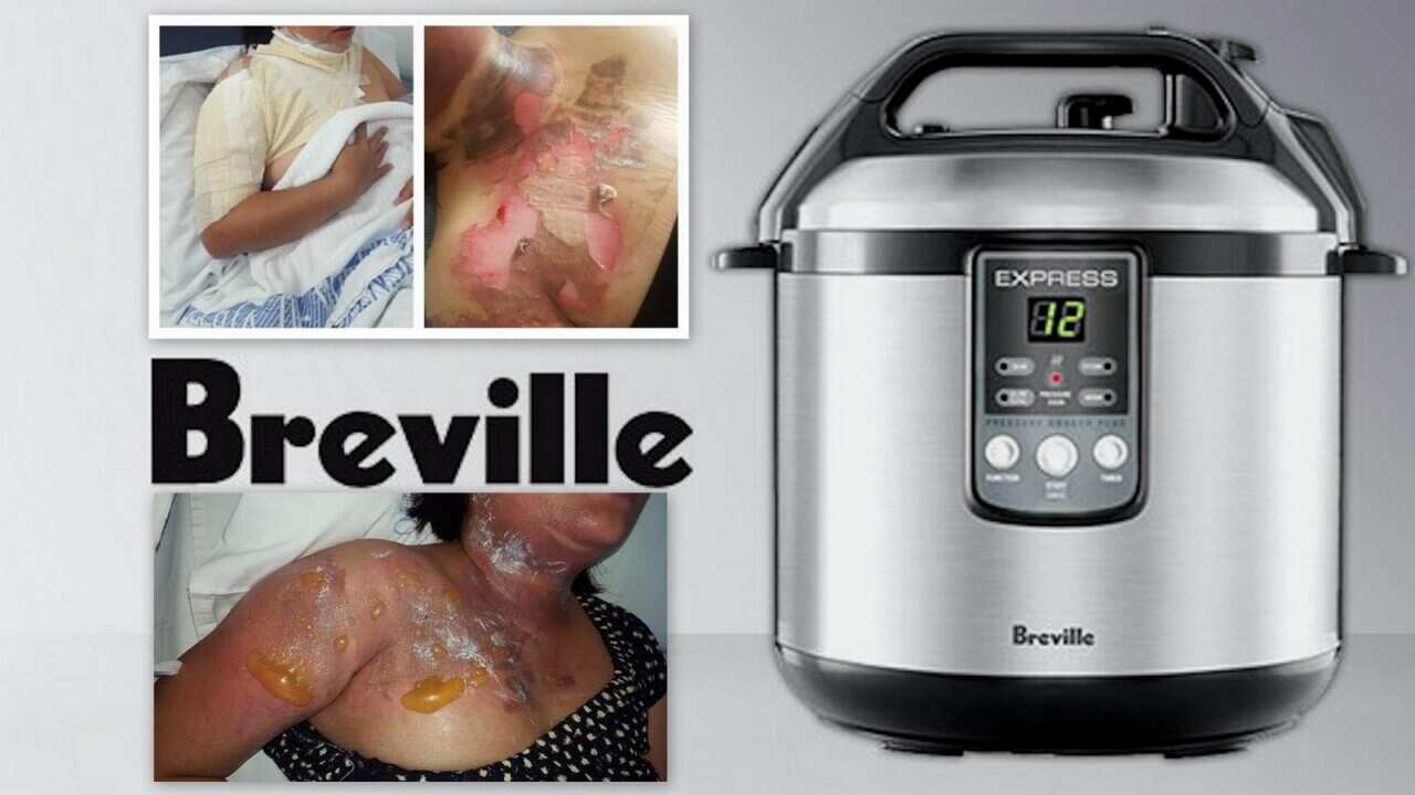 Mum left with second degree burns after pressure cooker explosion