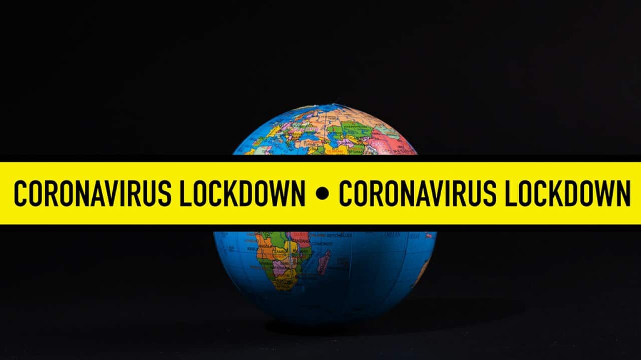 "Coronavirus lockdown: World bordered by a yellow and black safety tape with the word coronavirus lockdown following the restrictive measures to prevent contagion spread" by focusonmore.com is licensed under CC BY 2.0