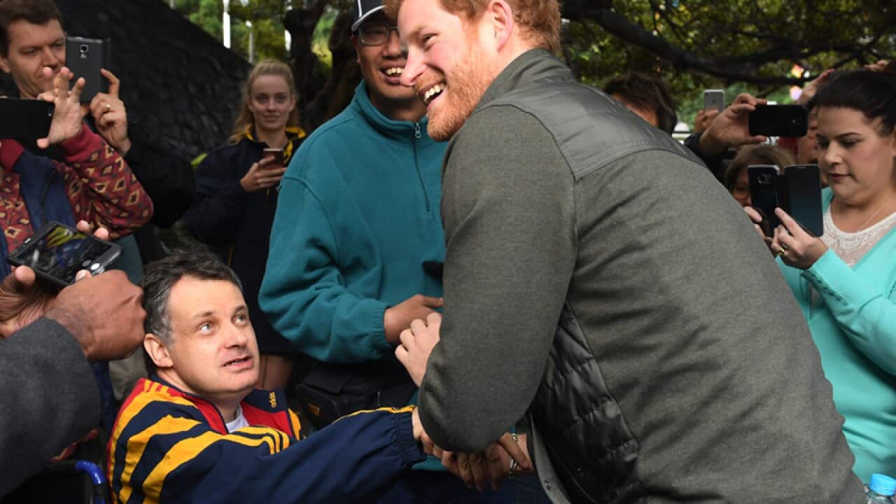 Prince Harry meets with members of the public in Sydney