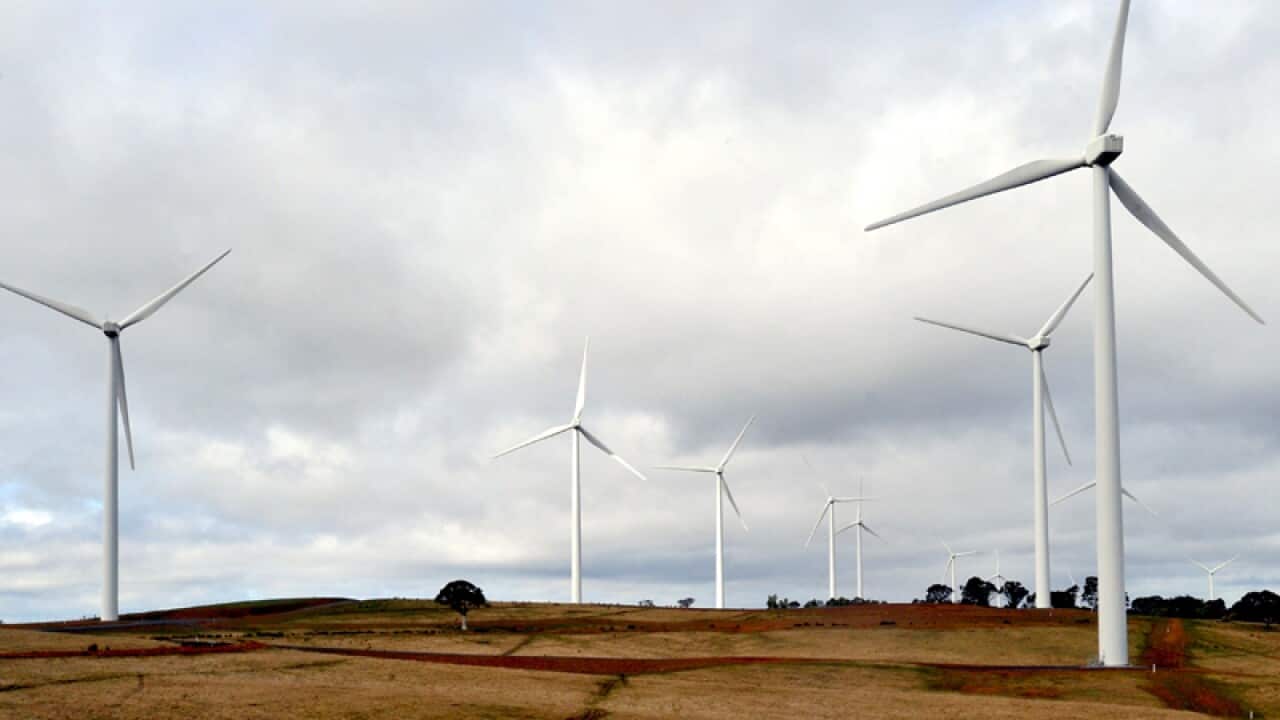 The Acciona windfarm near Gunning NSW