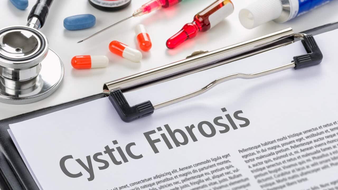 The diagnosis Cystic Fibrosis written on a clipboard