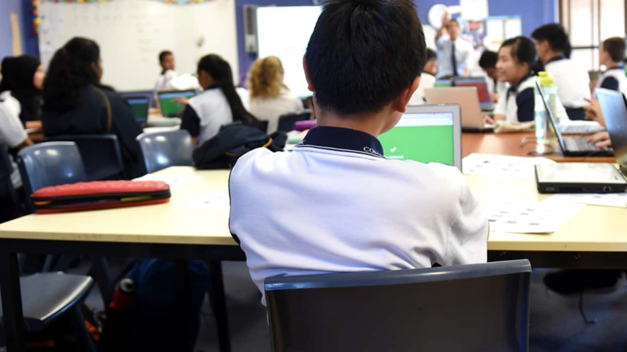Students in a classroom