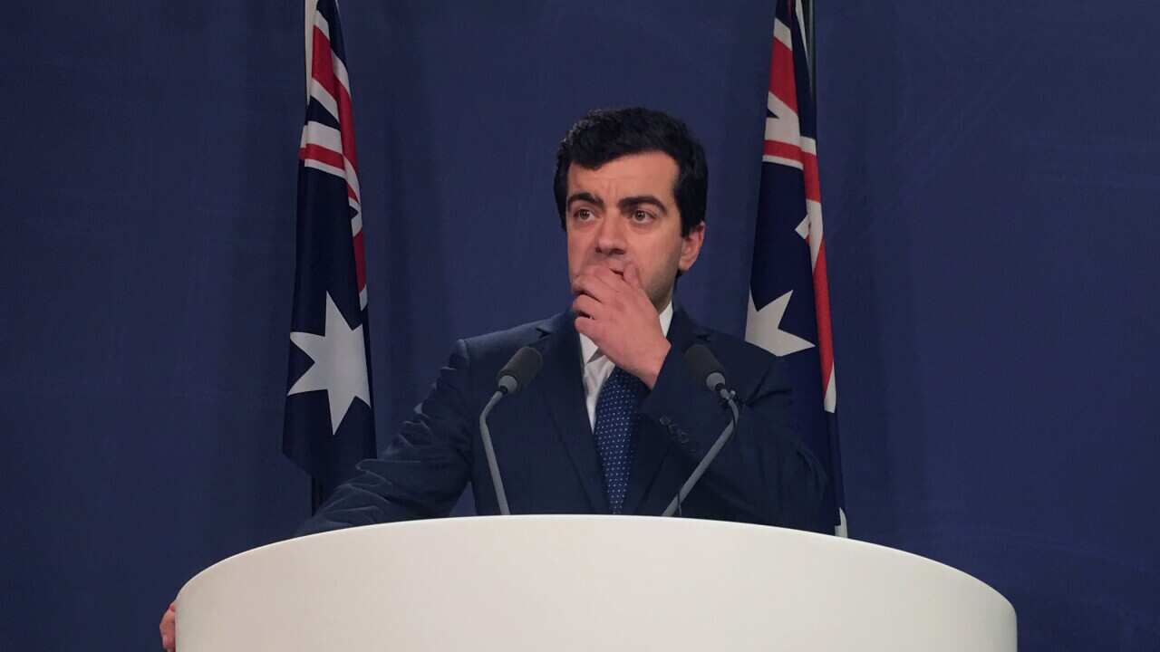 Labor Senator Sam Dastyari speaks to the media during a press conference in Sydney, Wednesday, Sept. 7, 2016.