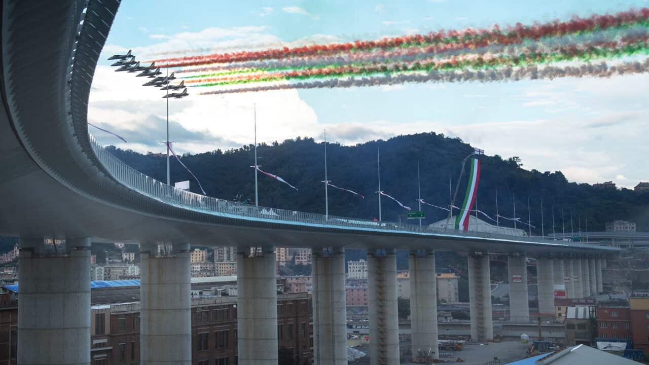 Inauguration ceremony of Genoa's new St George bridge