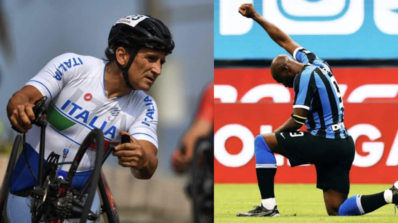 Alex Zanardi e Romelu Lukaku