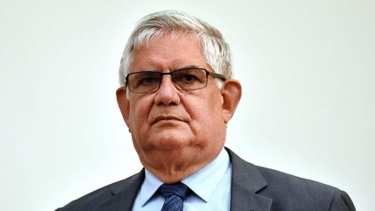 Ken Wyatt talks to the press.